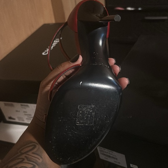 Vernice Grupy/Nero Lucio Hot red Saint Laurent Heels - Picture 4 of 6